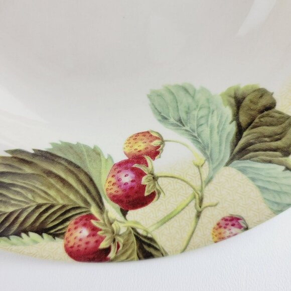 Spode Fruit Haven Rim Soup Bowl Butterfly Bee Fruit & Leaves, Fall Autumn Dishes - Picture 5 of 15